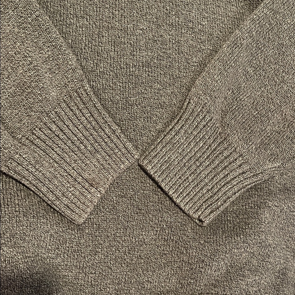 Dockers Men's Quarter-Zip Ribbed Sweater - Brown - Picture 5 of 5
